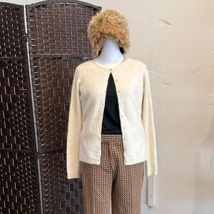 Vintage JACOB Angora Rabbit Hair Sweater Cream Fuzzy Tunic Size Large